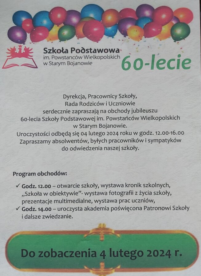 60-lecie szkoły