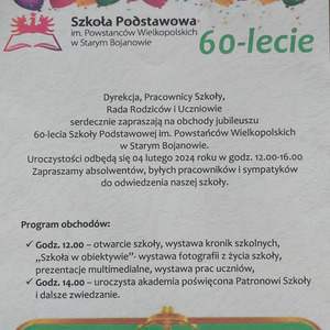 60-lecie szkoły