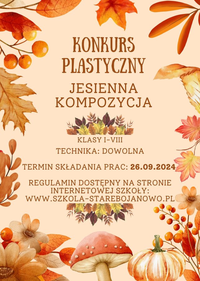 KONKURS PLASTYCZNY - JESIENNA KOMPOZCYJA