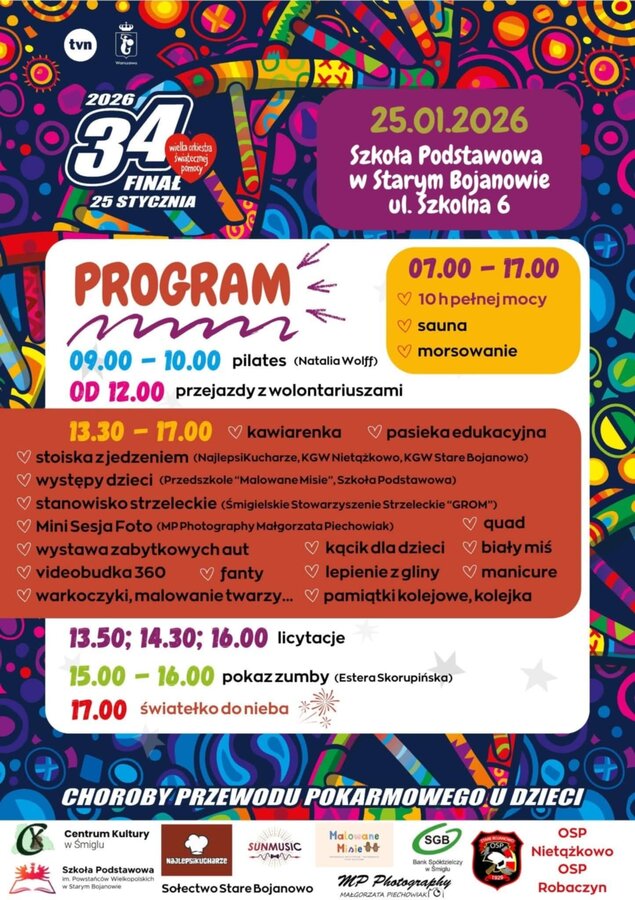 34. FINAŁ WIELKIEJ ORKIESTRY ŚWIĄTECZNEJ POMOCY 